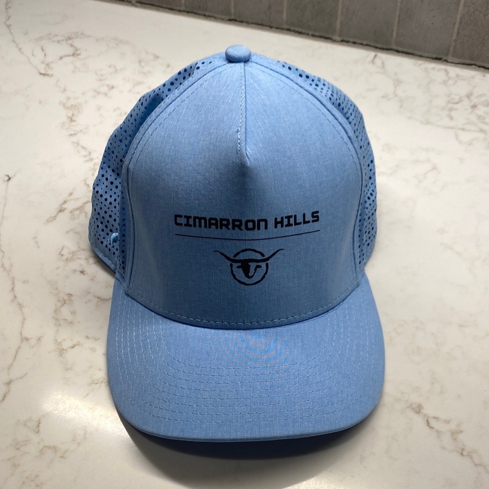 Pukka Cimarron Hills Golf Trucker Hat Light Blue Snapback